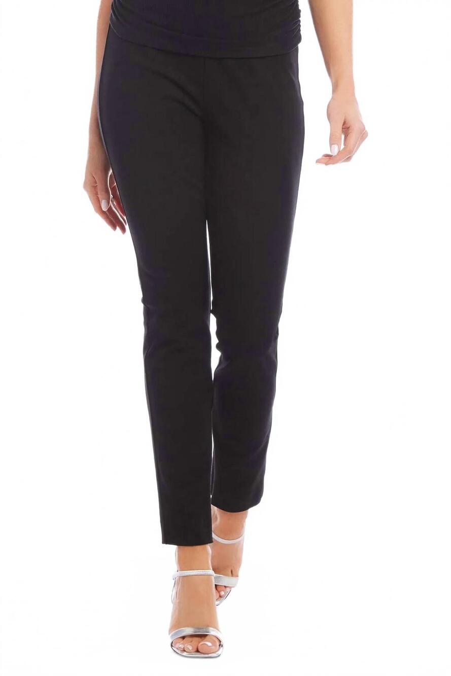 NEW FIFTEEN TWENTY jane ankle zip twill slim straight leg pants in black